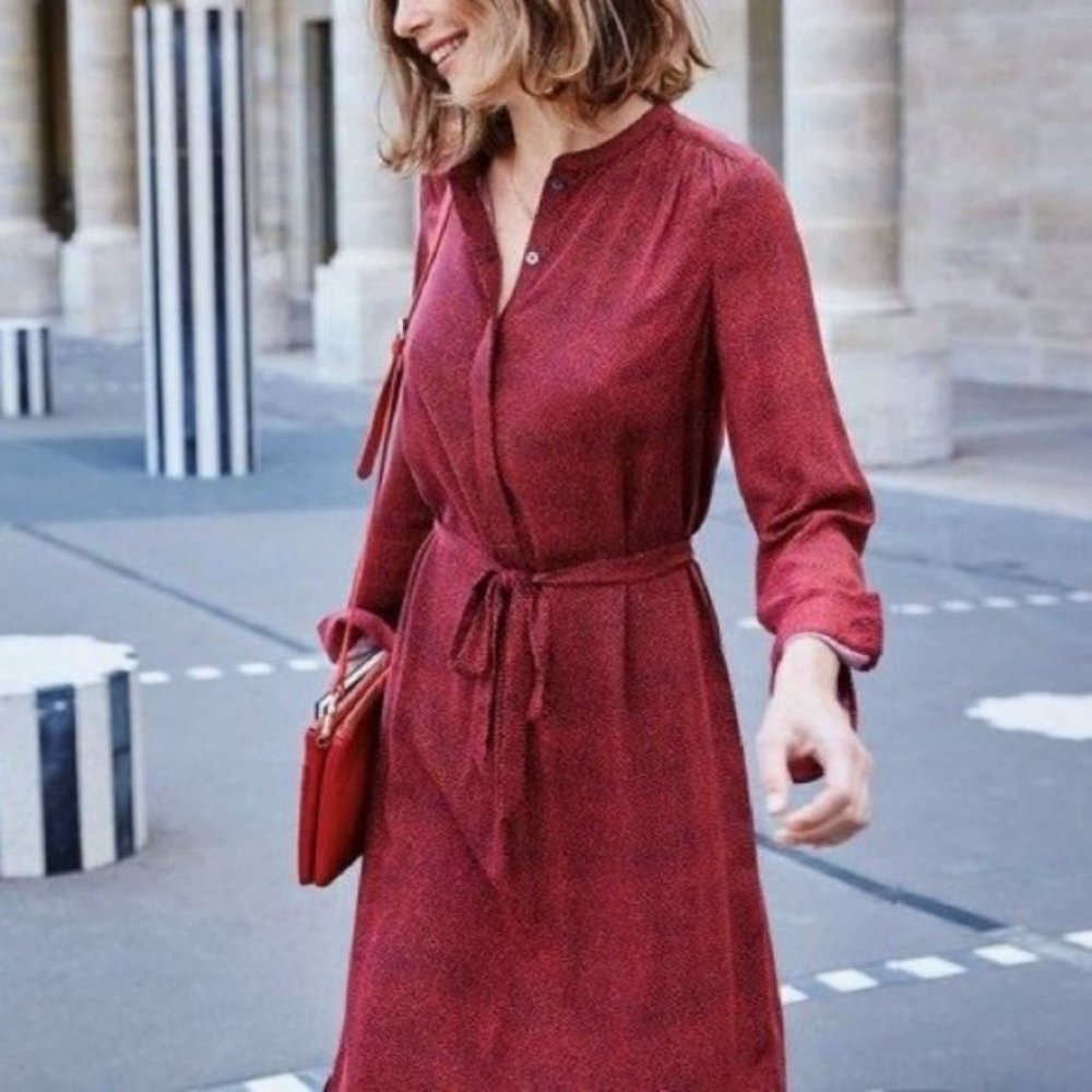 Boden Paula Red Shirt Dress, size 6 Long